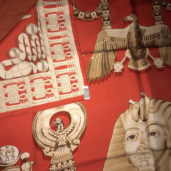Auth Hermès silk scarf 90cm "Tutankhamun" - Picture 2 of 8